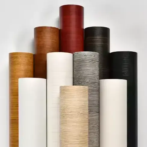 Vacume Press Wood Grain PVC Film Film